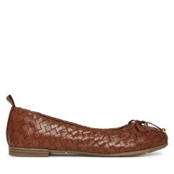 Baleriny Marco Tozzi. Brązowe balerinki damskie Marco Tozzi, bez wzorów. Za 229.99 zł.