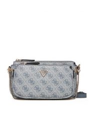 Guess Torebka Noelle II Mini HWBG96 72710 Niebieski. Niebieskie listonoszki damskie Guess, z aplikacjami, ze skóry, bez dodatków. Za 419.99 zł.