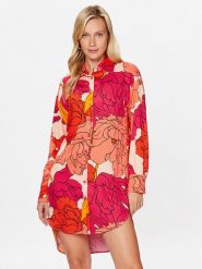 Sisley Sukienka codzienna 40NMLV03I Czerwony Regular Fit. Czerwone sukienki damskie Sisley, bez wzorów, z wiskozy, bez ramiączek. Za 649.99 zł.
