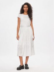 DKNY Sukienka codzienna DD3JA341 Biały Regular Fit. Białe sukienki damskie DKNY, bez wzorów, z syntetyku, bez ramiączek. Za 449.99 zł.