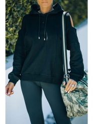 Milan Kiss Bluza w kolorze czarnym rozmiar: S. Czarne bluzy damskie Milan Kiss, s, bez wzorów, z kapturem. Za 65.69 zł.