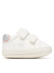 Calvin Klein Sneakersy V0A9-83380-1582 Kremowy. Białe trampki dziewczęce Calvin Klein, bez wzorów, ze skóry, bez zapięcia. Za 219.99 zł.