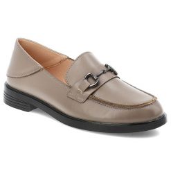 Beżowe Półbuty Vinceza Eleganckie Obuwie Damskie. Brązowe półbuty damskie VINCEZA, na wiosnę, bez wzorów, ze skóry, bez obcasa, bez zapięcia. Za 129.00 zł.