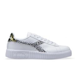 Trampki damskie DIADORA GAME P STEP ANIMALIER. Białe trampki damskie Diadora, bez wzorów, bez zapięcia. Za 89.99 zł.