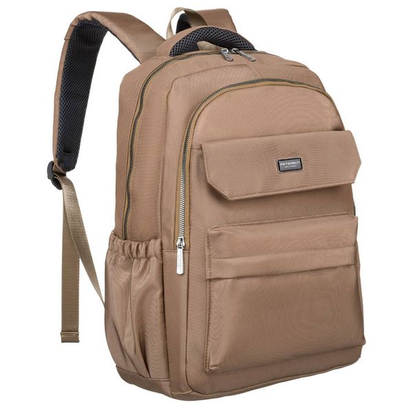 Plecak podręczny Peterson PTN CPY-02 beżowy. Brązowe plecaki Peterson, bez wzorów, z materiału. Za 94.99 zł.