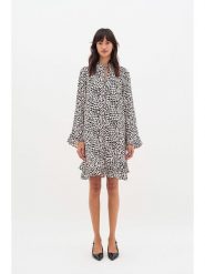 InWear Sukienka w kolorze beżowo-czarnym rozmiar: 42. Brązowe sukienki damskie InWear, bez wzorów, z tkaniny, bez ramiączek. Za 149.66 zł.