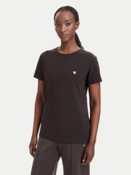 Guess T-Shirt V4YI09 J1314 Brązowy ciemny Regular Fit. Brązowe t-shirty damskie Guess, xl, z aplikacjami, z bawełny, bez kołnierzyka. Za 154.99 zł.