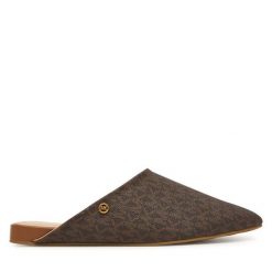 Klapki MICHAEL Michael Kors. Brązowe klapki damskie MICHAEL Michael Kors, bez wzorów, bez obcasa, bez zapięcia. Za 699.99 zł.