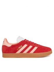 Adidas Sneakersy Gazelle JH7217 Czerwony. Czerwone obuwie sportowe damskie Adidas, ze skóry, bez zapięcia. Za 359.99 zł.