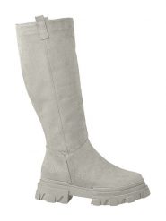 Noosy Skórzane kozaki w kolorze szarym rozmiar: 37. Szare kozaki damskie Noosy, ze skóry, bez obcasa, bez zapięcia. Za 99.80 zł.