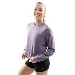 Bluza treningowa crop top dla kobiet Fitness Siroko Zenith. Fioletowe bluzy damskie SIROKO, l, bez wzorów, z materiału, bez kaptura. W wyprzedaży za 146.95 zł.
