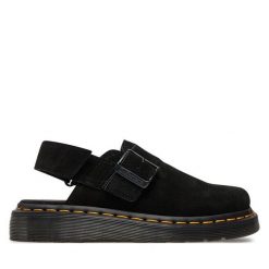 Sandały Dr. Martens. Czarne sandały damskie Dr Martens, bez wzorów, bez obcasa, na płaskiej podeszwie, bez zapięcia. Za 449.99 zł.