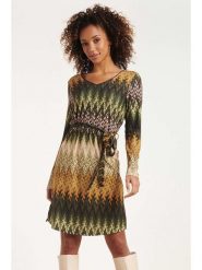 Smashed Lemon Sukienka ze wzorem rozmiar: XL. Sukienki damskie Smashed Lemon, bez wzorów, z tkaniny, bez ramiączek. Za 126.99 zł.