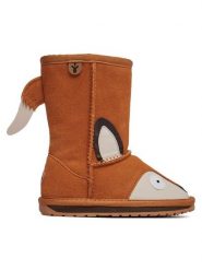 EMU Australia Śniegowce Fox K12074 Brązowy. Brązowe kozaki dziewczęce EMU Australia, bez wzorów, ze skóry, bez obcasa, bez zapięcia. Za 499.99 zł.