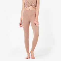 Legginsy do jogi damskie Kimjaly Premium. Brązowe legginsy damskie KIMJALY, m, bez wzorów, z elastanu, na jogę i pilates. W wyprzedaży za 149.99 zł.