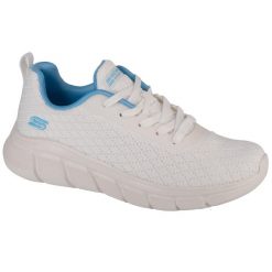 Buty sportowe Sneakersy damskie, Bobs Sport B Flex - Quick Pivot. Białe obuwie sportowe casual damskie Skechers, trekkingowe. Za 199.99 zł.