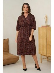 Curvy Lady Sukienka w kolorze brązowym rozmiar: 48/50. Brązowe sukienki damskie Curvy Lady, bez wzorów, z wiskozy, klasyczne, bez ramiączek. Za 118.84 zł.