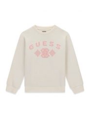 Guess Bluza J6BQ17 K7270 Kremowy Relaxed Fit. Białe bluzy dziewczęce Guess, z aplikacjami, z syntetyku, bez ramiączek, bez kaptura. Za 264.99 zł.