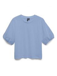 Vero Moda Bluzka w kolorze niebieskim rozmiar: S. Niebieskie bluzki damskie Vero Moda, s, bez wzorów, z bawełny, bez kołnierzyka, bez ramiączek. Za 65.54 zł.