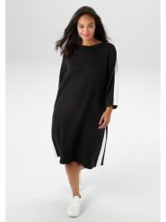 Aniston Sukienka w kolorze czarnym rozmiar: 48. Czarne sukienki damskie Aniston, bez wzorów, bez ramiączek. Za 96.37 zł.