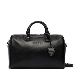 Torebka Guess. Czarne kuferki damskie Guess, z aplikacjami, bez dodatków. Za 434.99 zł.