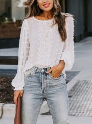 LA Angels Bluzka w kolorze białym rozmiar: M. Białe bluzki damskie LA Angels, m, z aplikacjami, bez kołnierzyka, bez ramiączek. Za 126.99 zł.