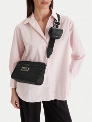 Nine West Torebka CEO-Marisse-LA374-4707 Czarny. Czarne listonoszki damskie Nine West, bez wzorów, z materiału, bez dodatków. Za 219.99 zł.