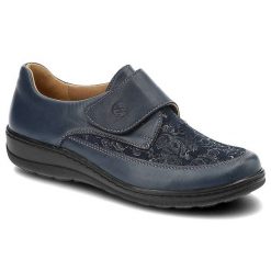 Granatowe Półbuty Helios Wygodne Buty Damskie. Niebieskie półbuty damskie Helios, na wiosnę, bez wzorów, ze skóry, bez obcasa, na platformie, bez zapięcia. Za 209.00 zł.