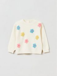 OVS Sweter 1844202 Écru Regular Fit. Swetry dziewczęce OVS, bez wzorów, z wiskozy, bez kołnierzyka, bez ramiączek. Za 129.99 zł.