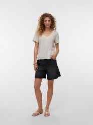 Vero Moda Bluzka w kolorze beżowym rozmiar: M. Brązowe bluzki damskie Vero Moda, m, bez wzorów, z koronki, bez kołnierzyka, bez ramiączek. Za 83.03 zł.
