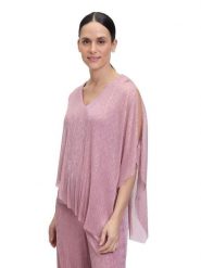 Vera Mont Bluzka w kolorze jasnoróżowym rozmiar: 44. Różowe bluzki damskie Vera Mont, bez wzorów, z asymetrycznym kołnierzem, bez ramiączek. Za 171.68 zł.