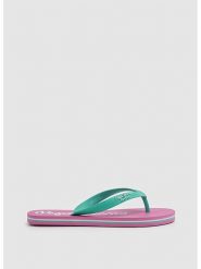 Pepe Jeans FOOTWEAR Japonki w kolorze różowo-turkusowym rozmiar: 37. Różowe klapki damskie Pepe Jeans FOOTWEAR, bez wzorów, z jeansu, z otwartym noskiem, bez obcasa, bez zapięcia. Za 61.31 zł.