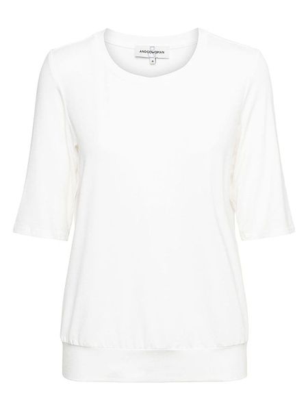 &Co Woman Koszulka "Lucille" w kolorze białym rozmiar: L. Białe koszulki damskie &Co Woman, l, bez wzorów, bez kołnierzyka, bez ramiączek. Za 110.04 zł.