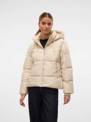 Vero Moda Kurtka pikowana w kolorze beżowym rozmiar: M. Brązowe kurtki damskie Vero Moda, m, bez wzorów, bez kaptura. Za 122.96 zł.