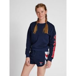 Bluza damska Hummel IC Kim. Niebieskie bluzy damskie Hummel, na jesień, s, bez wzorów, z bawełny, bez kaptura. Za 195.90 zł.