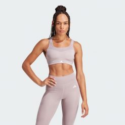 Biustonosz TLRD Impact Training High-Support. Czerwone biustonosze sportowe damskie Adidas, bez wzorów, z materiału. Za 149.99 zł.