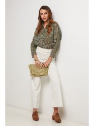 Lin Passion Koszula w kolorze khaki rozmiar: 34/36. Brązowe koszule damskie Lin Passion, bez wzorów, z bawełny, klasyczne, bez kołnierzyka, bez ramiączek. Za 121.99 zł.