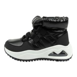 Śniegowce Damskie Skechers Uno 177559/BLK czarne. Czarne śniegowce damskie z gumy, przed kolano. Za 466.73 zł.
