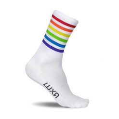 Skarpetki Rowerowe Luxa Stripes. Białe skarpetki damskie LUXA, bez wzorów, z elastanu. Za 69.00 zł.