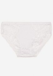 Białe Majtki Figi Ozdobione Subtelną Koronką Hiesa. Białe figi Born2be, z aplikacjami, z bawełny. Za 4.99 zł.