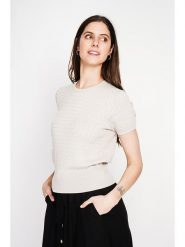 Le Jardin du Lin Sweter w kolorze kremowym rozmiar: 36. Brązowe swetry klasyczne damskie Le jardin du lin, ze splotem, bez kołnierzyka. Za 108.99 zł.