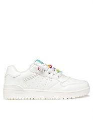 Geox Sneakersy J Washiba Girl J45HXD 000BC C0653 D Biały. Białe buty sportowe dziewczęce Geox, bez wzorów, ze skóry, bez zapięcia. Za 299.99 zł.