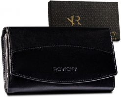 Portfel damski Rovicky R-RD-36-GCL Blac czarny. Czarne portfele damskie ROVICKY, bez wzorów. Za 85.99 zł.
