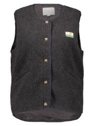 ONLY Pluszowa kamizelka w kolorze antracytowym rozmiar: XS. Czarne kamizelki damskie Only, xs, bez wzorów, bez kaptura. Za 104.99 zł.