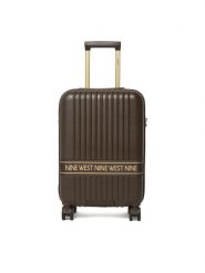 Nine West Walizka kabinowa CEO-NW-S-001-10 Brązowy ciemny. Brązowe walizki Nine West, bez wzorów, z tworzywa sztucznego. Za 299.99 zł.