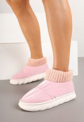Różowe Kapcie Vices Pikowane na Piankowej Podeszwie Floraviel. Czerwone kapcie damskie Born2be, z dzianiny. Za 29.99 zł.
