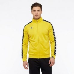 Kurtka Sportowa Gyme Play z Zamkiem. Żółte kurtki sportowe damskie ELPLAYER, xl, bez wzorów, z materiału, bez kaptura. Za 80.00 zł.