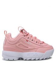 Fila Sneakersy Disruptor Kids 1010567.40035 Różowy. Czerwone buty sportowe dziewczęce Fila, bez wzorów, ze skóry, bez zapięcia. Za 509.99 zł.