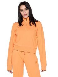 Bluza z zamek błyskawiczny na co dzień na siłownię. Czarne bluzy damskie LEONE 1947 APPAREL, m, bez wzorów, bez kaptura. Za 328.38 zł.