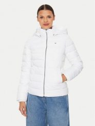 Tommy Jeans Kurtka zimowa Basic DW0DW18311 Biały Slim Fit. Białe kurtki damskie Tommy Jeans, na zimę, m, bez wzorów, z jeansu, bez kaptura. Za 819.99 zł.
